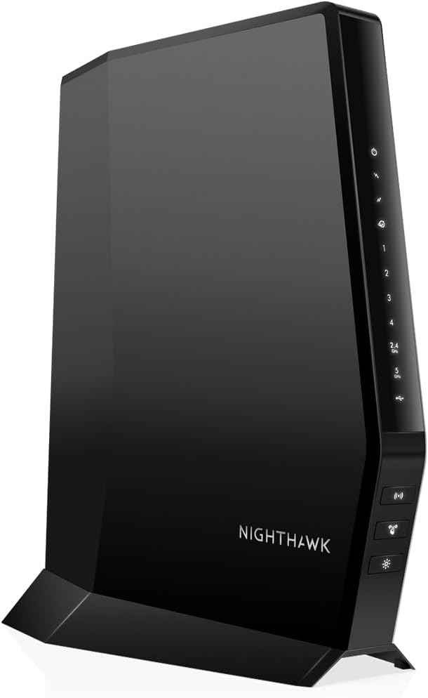 Black Nighthawk 1000Mbps Router Motorola